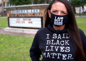 Donofrio, Amy Donofrio, Florida, Jacksonville, BLM flag, Black Lives Matter, Duval County School District, EVAC