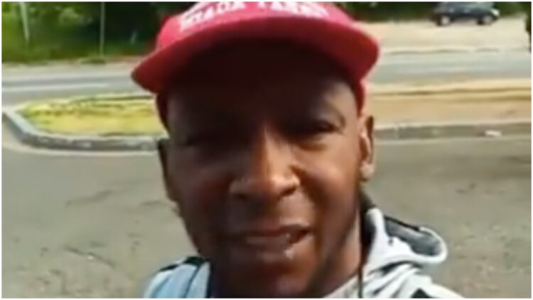 Black Trump supporter gas video MAGA