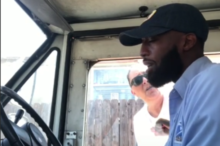 mail carrier, USPS, Jones, Devan Jones, TikTok, Karen, lunch break, Gardena