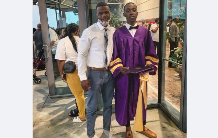 Devarius Peters, John Butler, Hahnville High School, graduation, shoes