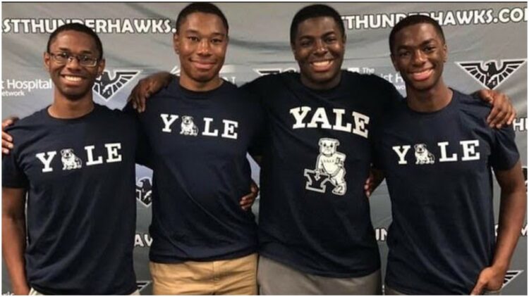 The Wade Quadruplets Yale graduated
