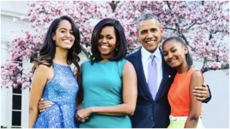 Barack Obama proud Malia Obama Sasha Obama protests