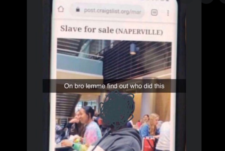 Sentenced, Black, Student, Illinois, Naperville High SchooL, Racist, Slave, Craigslist