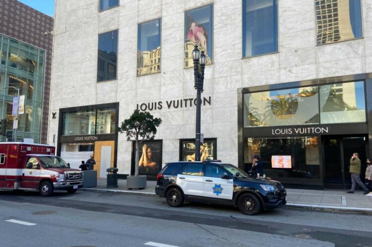 san, francisco, louis, vuitton, store, emptied, thieves