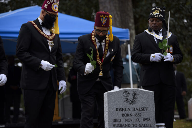 Joshua Halsey, Wilmington Massacre, White supremacist, funeral service