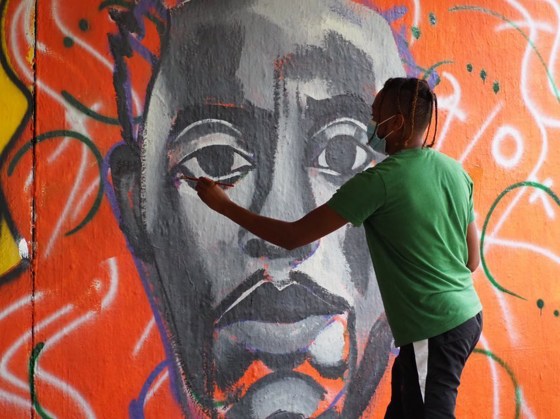 Painting, Campus wall.