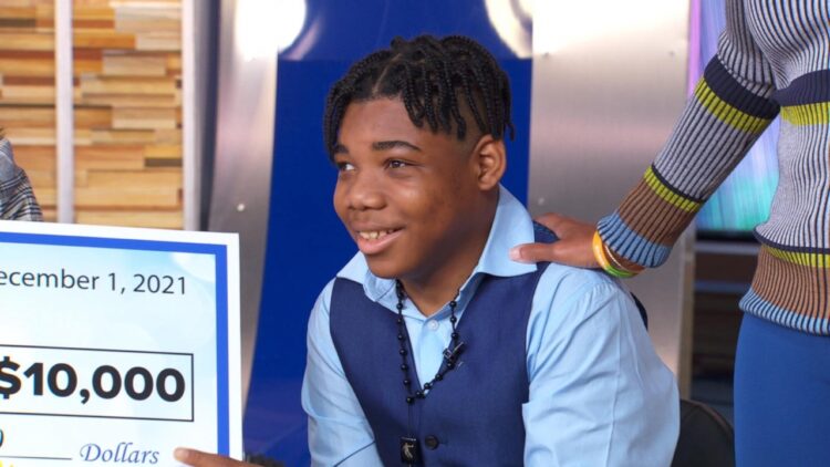 teenager, with, sickle, cell, surprised, with, 10000, and,new, van