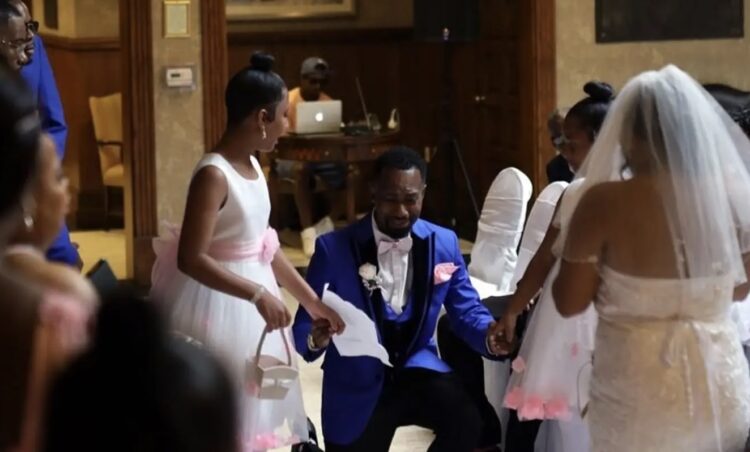 Dontez Williams, Groom, Wedding, Ceremony, Adoption, Proposal, Stepdaughters, Abigaile, Natalie, Bride, Myshella Burton, Detroit, Michigan