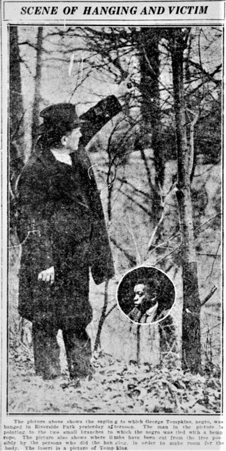 George Tompkins lynched newspaper headline