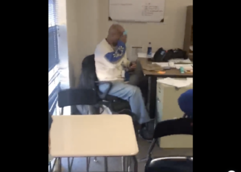 Middle school, classroom, DeSoto, School District, substitute teacher, battle, bloody, chair, throwing