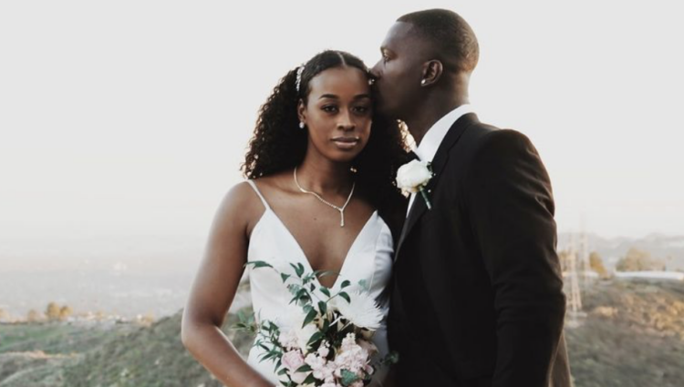 Los Angeles Black couple Kiara Joel Brokenbrough budget wedding viral TikTok video