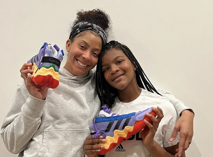 WNBA player Candace Parker daughter Lailaa Williams Adidas Exhibit A sneakers Mother's Day weekend