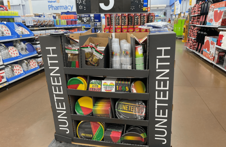 Walmart Juneteenth display party supplies ice cream backlash apology