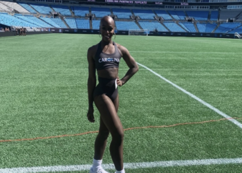 Black trans woman Justine Lindsay NFL cheerleader Carolina Panthers TopCats