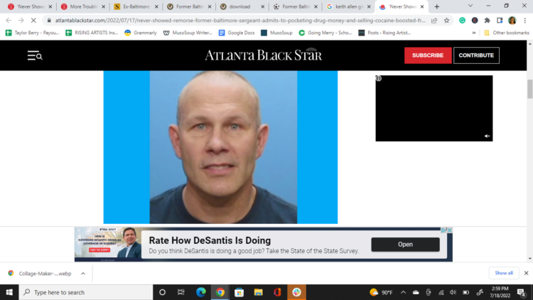 Keith Allen Gladstone, Wayne Jenkins, Baltimore Police Department, officer, BB gun, corrupt, Demetric Simon,