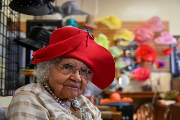 D.C. hat lady Vanilla Beane 103 fifty years elaborate hats iconic poet Maya Angelou others