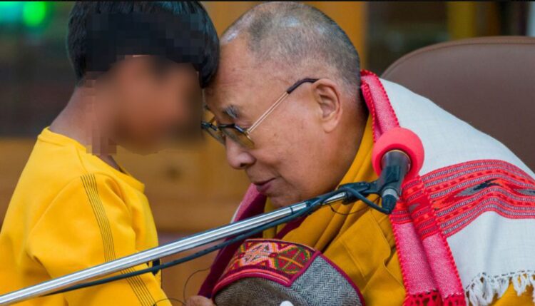 tongue, hug, M3M Foundation, boy, event, child, spiritual leader, inappropriate, Jetsun Jamphel Ngawang Lobsang Yeshe Tenzin Gyatso, Dalai Lama