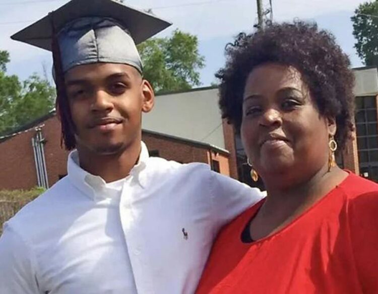 Rasheem Carter, with his mother Tiffany.