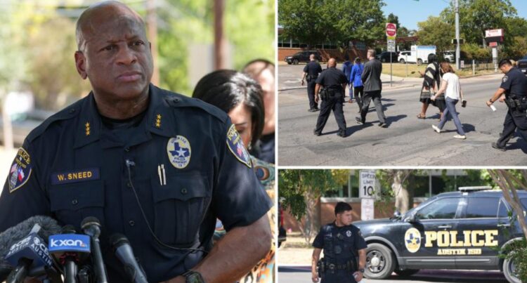 Travis ECHS, Austin ISD, Austin Independent School District, Travis Early College High School, police chief, police, texas, campus, staff, body, tree, high school, students